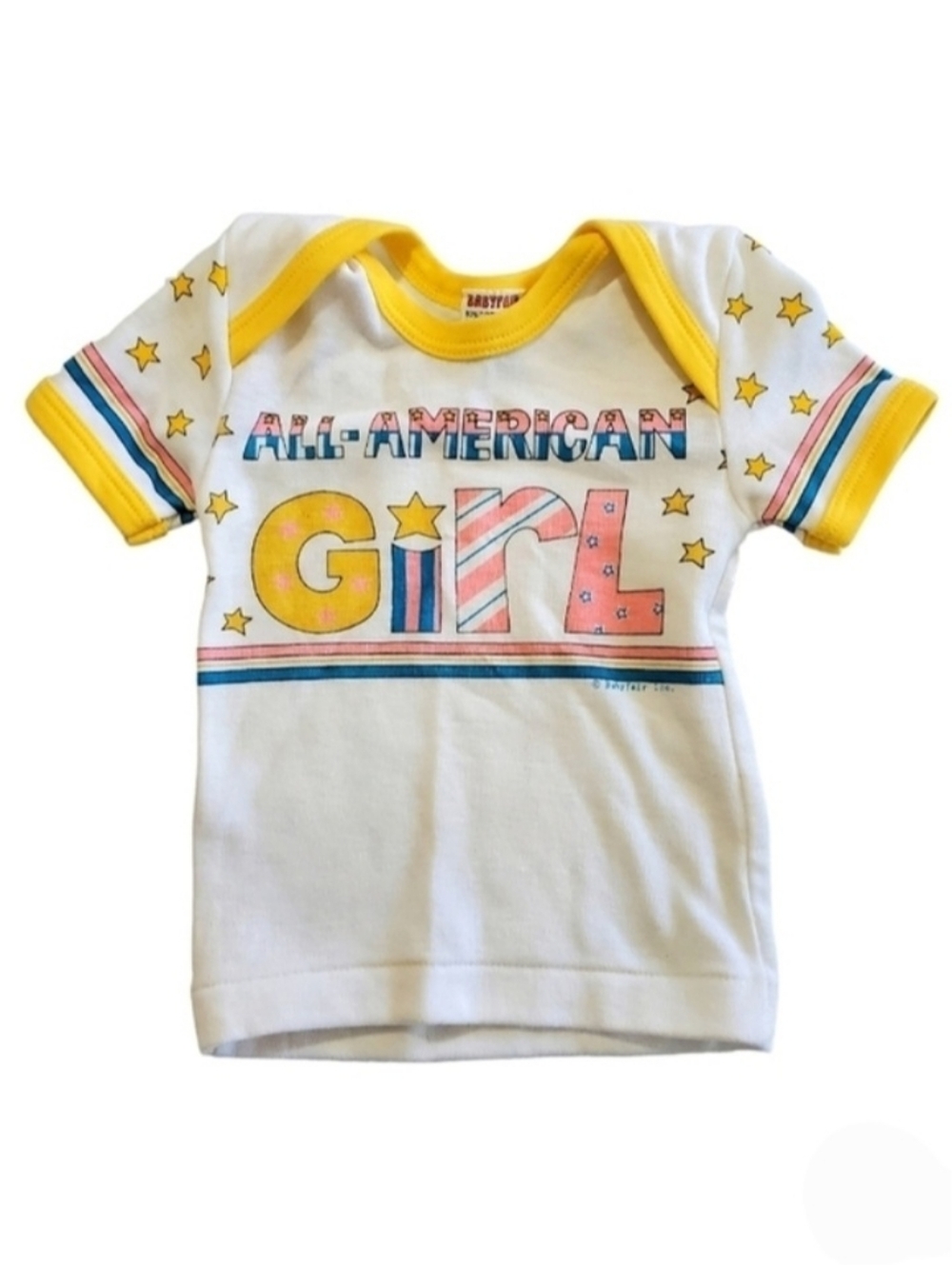 K1272 * BABYFAIR Girls Vintage Top All American Girl Size 0-6M